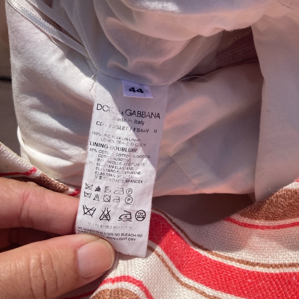 Dolce Gabbana linen dress 44 - Picture 4 of 5